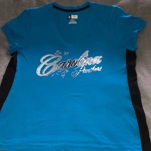Carolina Panthers V-neck T-shirt NFL Team Apparel size XL